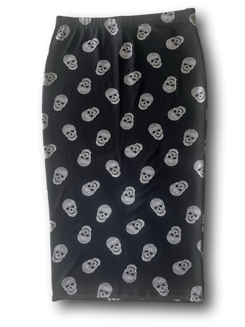 🇺🇸 Rue 21 Black Skull Print Pencil Skirt - Women’s medium